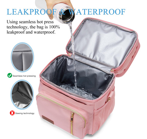 Lonchera Y Lonchera Miycoo Double Deck De 15 Litros Con Aisl