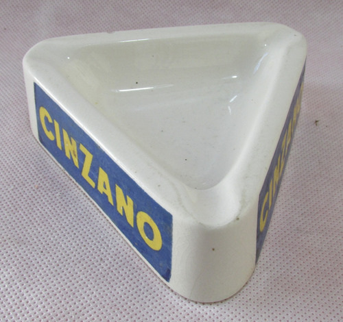 Retro Vintage Gran Cenicero Cinzano, De Porcelana, Usado #2
