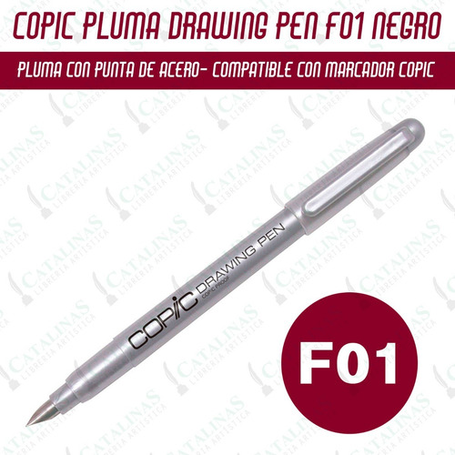 Imagen 1 de 4 de Copic Drawing Pen Pluma Estilografica F01 Negro Microcentro
