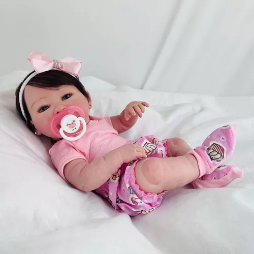 Bebê Reborn Menina Real Silicone, Toma Banho Princesa