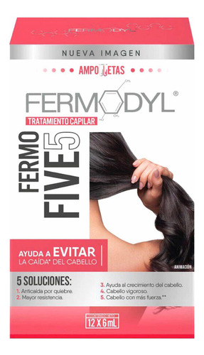 Tratamiento Capilar Fermodyl Anticaida 12 Ampolletas De 6ml