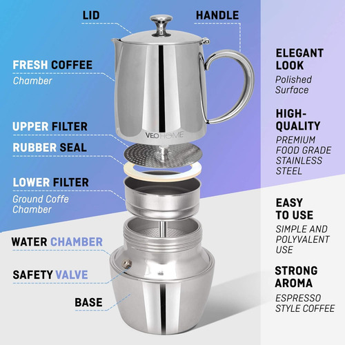 Cafetera De Espresso Estufa, Cafetera De Inducción De ...