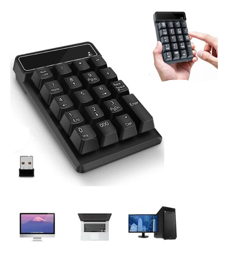 Mini Teclado Numero Inalámbrico Pc Laptop Mac Adaptador Usb