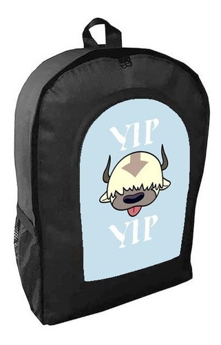 Mochila Negra Avatar La Leyenda De Aang Adulto / Escolar A47