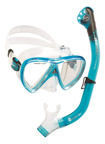Cressi Ikarus & Orion Dry, Negro/azul/negro Dm235520