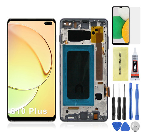 Pantalla Lcd Para Samsung S10 Plus Con Marco Sm-g975 G975n