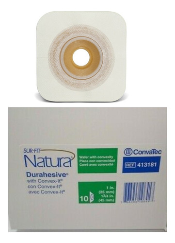 10 Placa 45 Mm Ostomia Convexa 413181 Convatec -deltamed