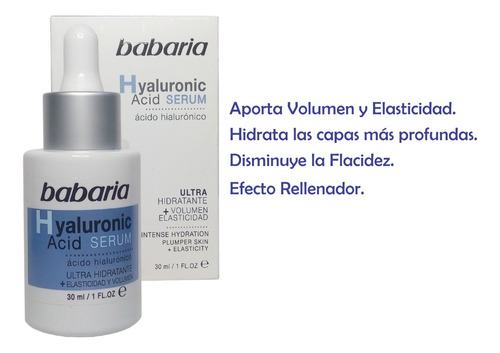 Serum Babaria Ácido Hialurónico 30ml - mL a $1330