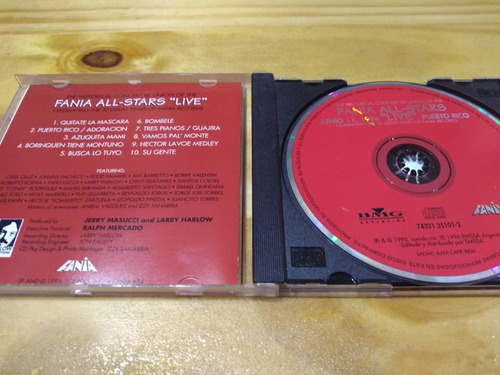 Imagen 3 de 3 de Live - Fania All-stars - Bmg, 1995 - Cd - U