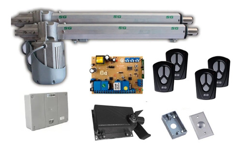 Kit Automatizacion Super Duo 1/2 Hp Seg Porton Abatible 3 Mt