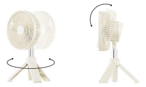 Ventilador Telescópico Para Exteriores De 4000 Mah, Trípode,