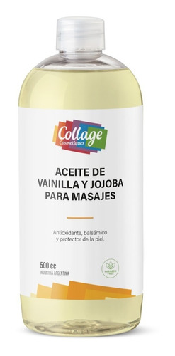 Aceite Para Masajes Vainilla Y Jojoba 500ml Collage Lefemme 