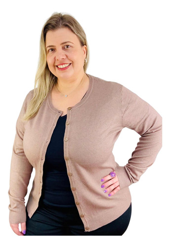 Cardigan Feminino Aberto - Plus Size G1 G2 G3  Com Desconto