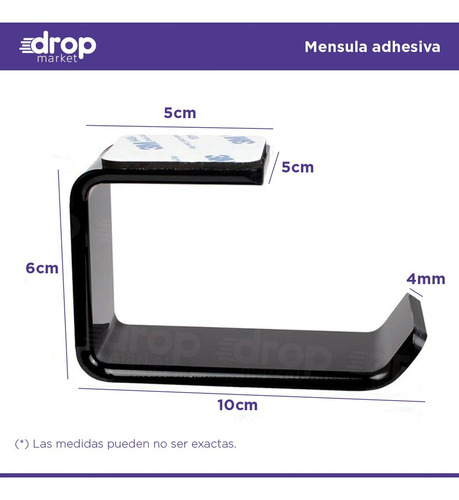 Soporte Gancho Adhesivo Ménsula De Acrílico