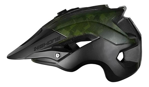 Casco de ciclismo Highone Enduro Montano, color negro/verde, tamaño 58-61 cm