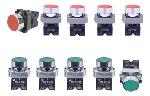 Push Boton Switch Momentaneo 22mm Botonera Kit 10 Pulsadores