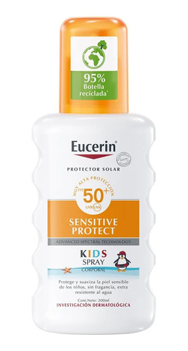 Eucerin Sensitive Protect Spf50 Kids Niños  Spray 200ml 