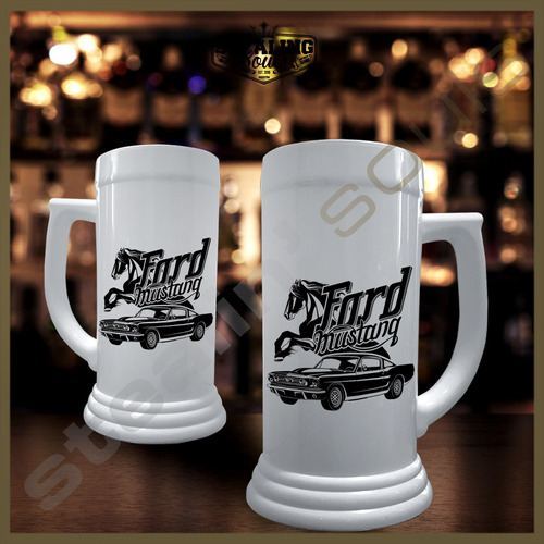 Chopp Plastico Cerveza | Ford #076 | Xr3 / Xr4 / V8 / Ghia / St / Rs / Futura / Sprint / Gt / Shelby / Birra / Mustang