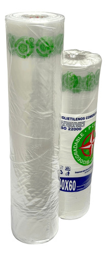 Bolsa De Plástico 40x60 Y 50x70cm Biodegradable En Rollo