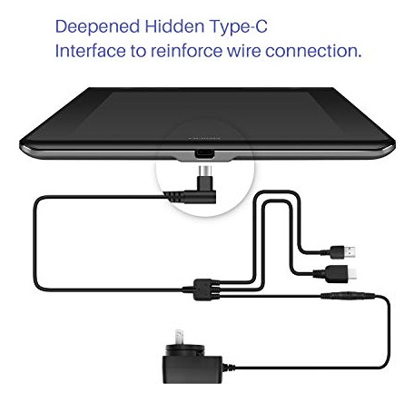 Cable Hdmi 3 En 1 Para Tablet Gráfica Kamvas Pro 16/13/12