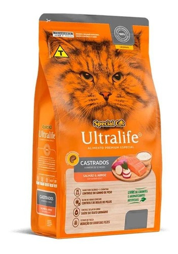 Ração Special Cat Ultralife Castrados Salmão 3kg