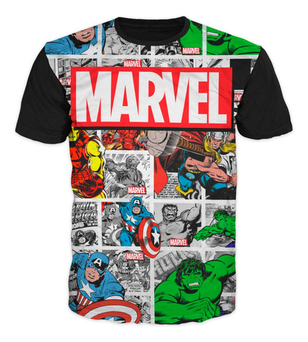 Camiseta Avengers Marvel Superheroes Niño Exclusiva Unisex 