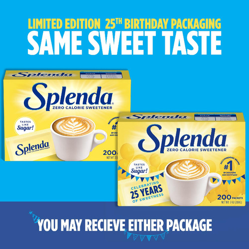 Adoçante Splenda Zero Calorie 200 Pacotes