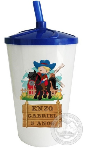 Copo Twister Personalizado Fazendinha Menino