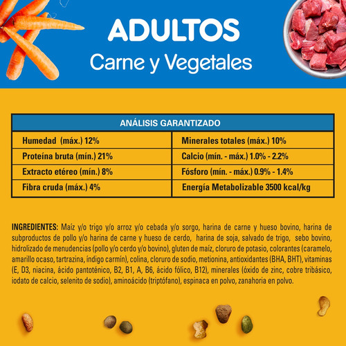 Imagen 6 de 9 de Pedigree Alimento Seco Perro Adulto Carne Y Vegetales 21kg