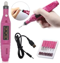 Comprar Mini Torno De Uñas Eléctrico Manicura Pedicura 6 Punteros 