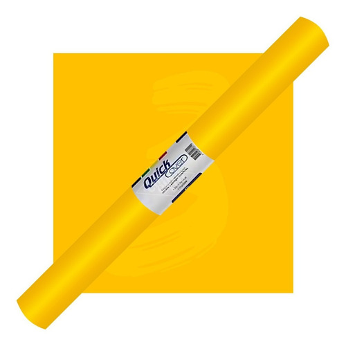 Papel Tapiz O Vinilo Adhesivo Color Amarillo 3mts Quickcover