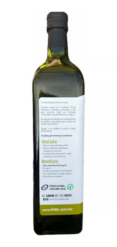 Aceite de oliva extra virgen Inés Botella Vidrio 1 L
