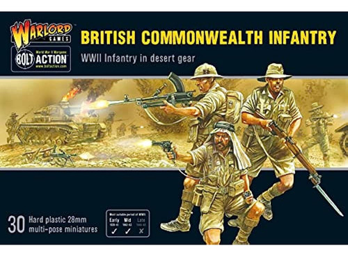 Bolt Action British Commonwealth Desert Infantry 1:56 Wwii M