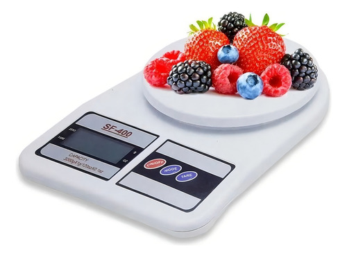 Balanza De Cocina 1g A 10kg Electrónica Tara Capacidad Máxima 10 Kg Color Blanco