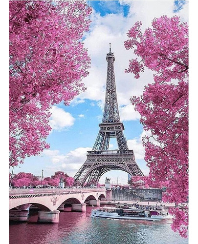 Pintura De Diamante De La Torre Eiffel, 5d Full Diamond