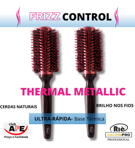 Kit 2 Escovas Profissionais Javali Frizz Control Rie Salon