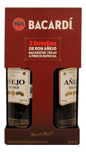 Ron Bacardi Añejo Bipack 750 Ml