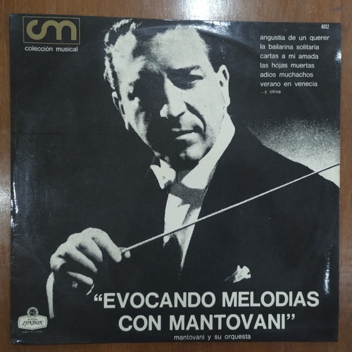 Antiguo Disco Vinilo Mantovani, Evocando Melodías, London