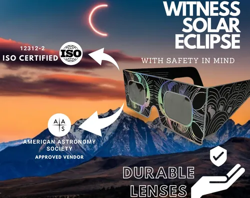 Gravitis Gafas De Eclipse Solar, Con Certificación Iso, Vi.