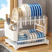 Comprar Secaplatos Escurridor De Loza Secador De Platos Vajilla Color Blanco