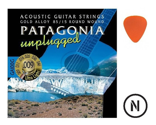 Encordado Guit. Acústica 010 Patagonia Ga120 +púa De Regalo!
