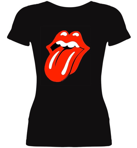 Remera Mujer Algodón Lengua The Rolling Stones Rock 