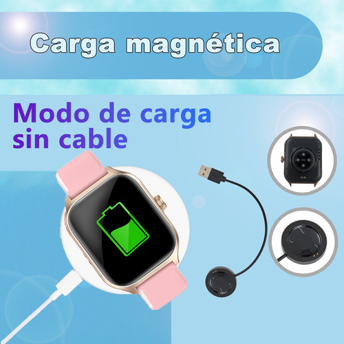 1.75'' Reloj Inteligente Mujeres Hombre Deportivo Llamada Bluetooth Color De La Correa Negro