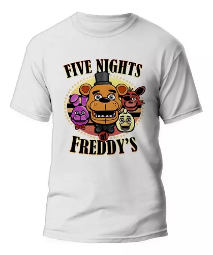 Camisa Infantil Five Night Freddy Pizza Fazbear 100% Algodão