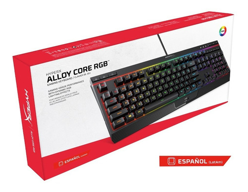 Teclado Hyperx Alloy Core Rgb Gaming Color Del Teclado Negro
