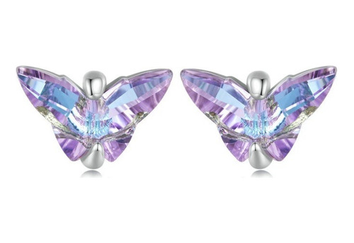 Aretes Topos Para Mujer Mariposa En Plata 925