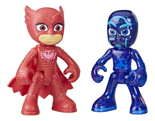 Pj Masks Owlette Y Night Ninja Figura 2-pack, Juguete Preesc