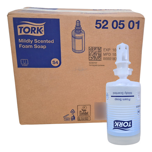 Jabón En Espuma Suave Para Manos Tork 520501 C/6pz