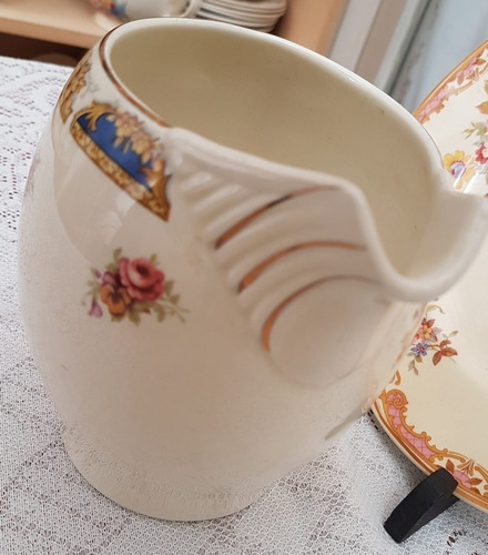Jarra Inglesa Loza Antigua, Woods Ivory Ware. (Usado)