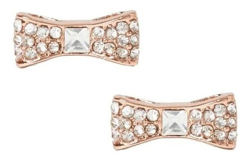 Aretes Kate Spade Pave Bow Dorado Rosado 100%